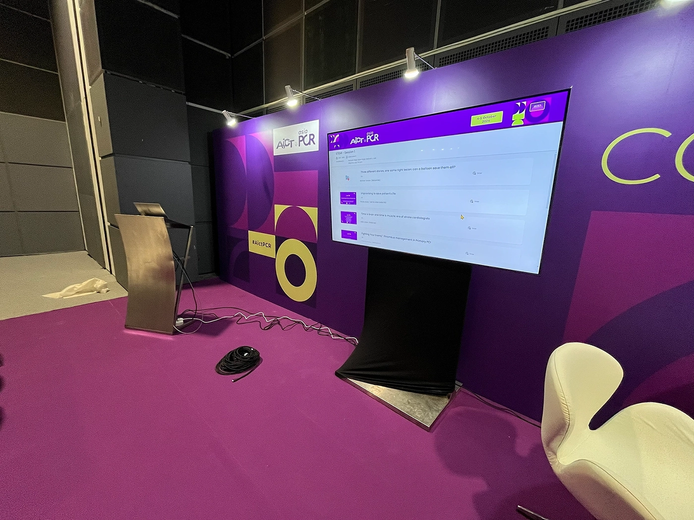 AICT-PCR Conference Stage with Presentation TV
