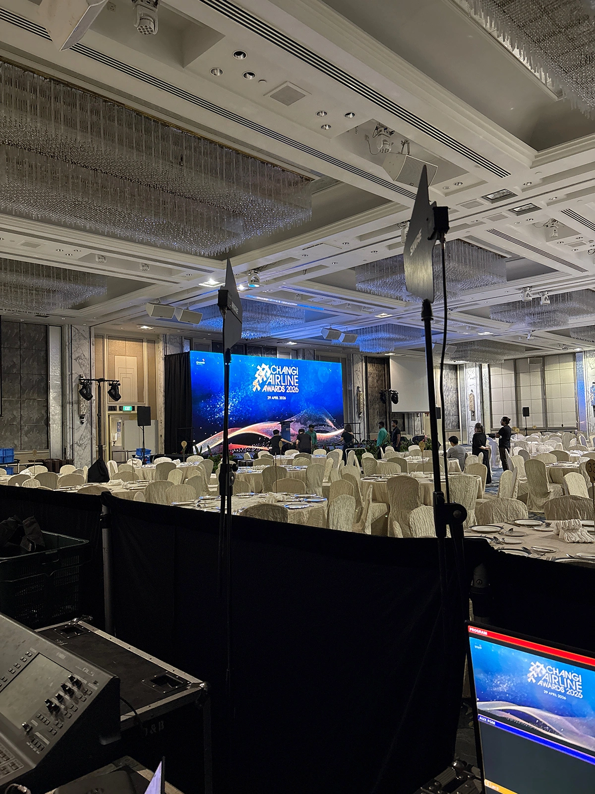 Changi Airline Awards Grand Ballroom Stage & LED Wall