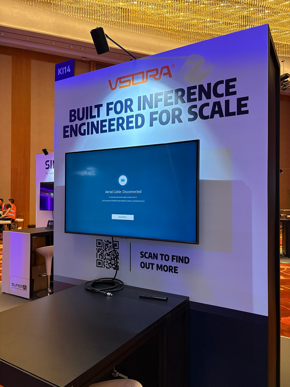 Trade Show Backdrop with Wall-Mounted Screen