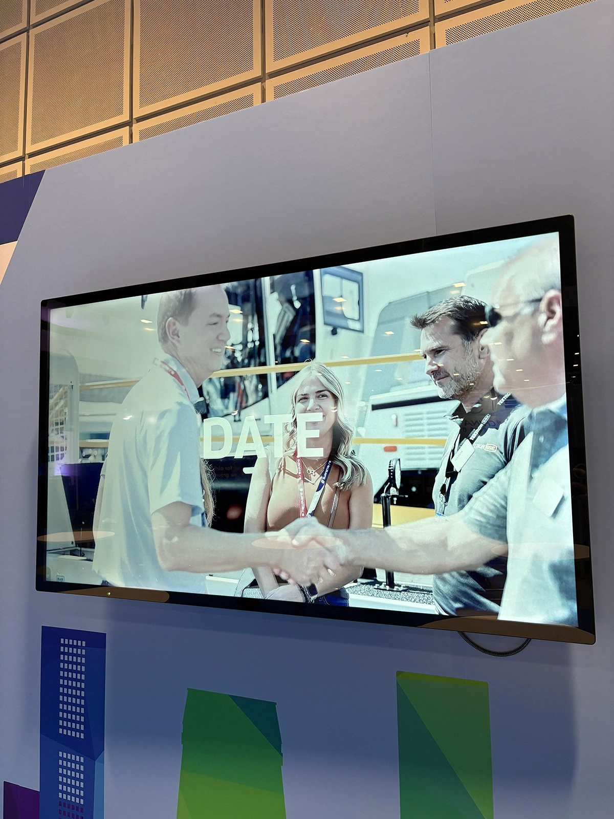 Wall-Mounted Video Display for Trade Show Booth