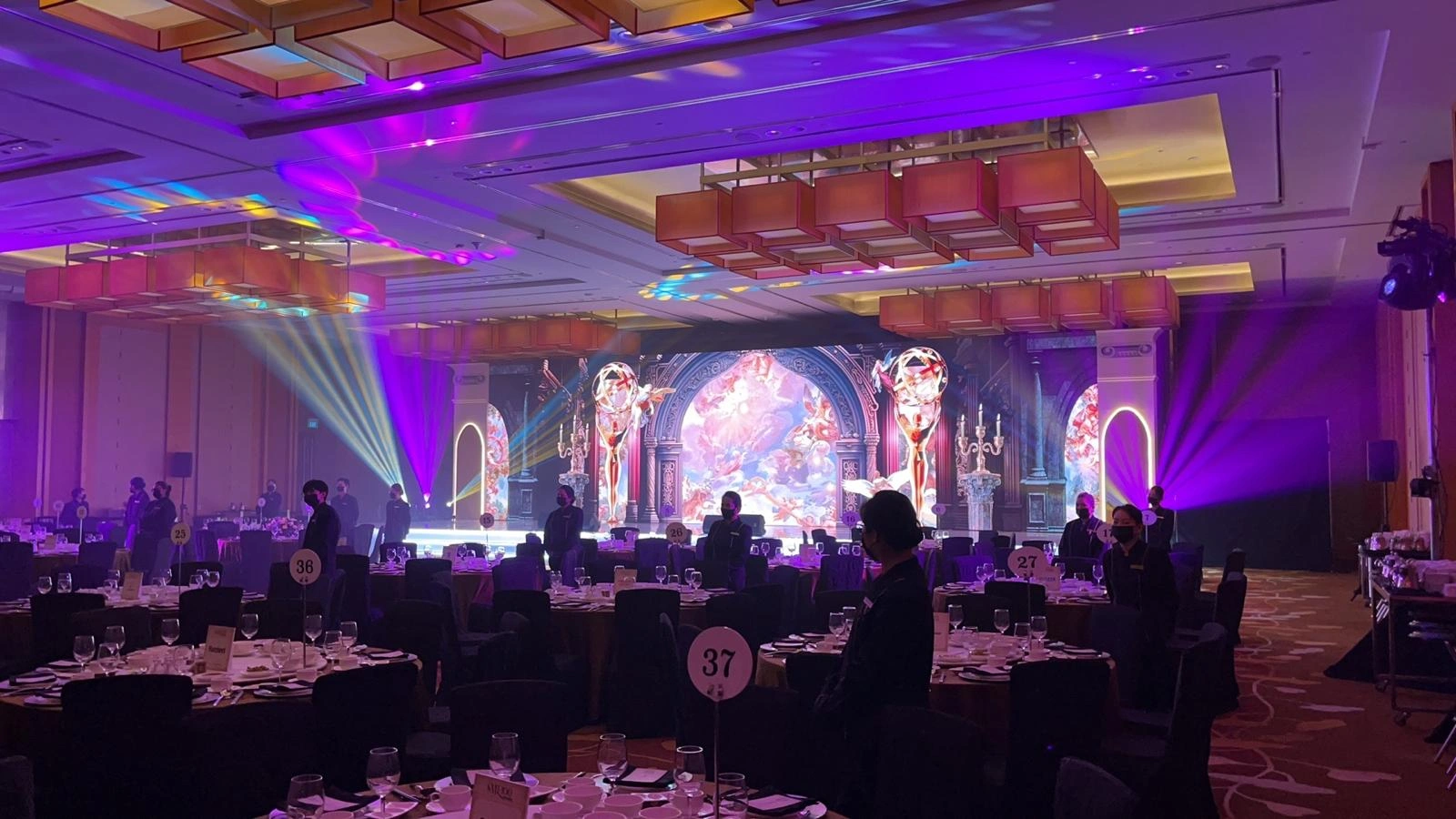 Gala Dinner Ballroom LED Backdrop & Stage Lighting