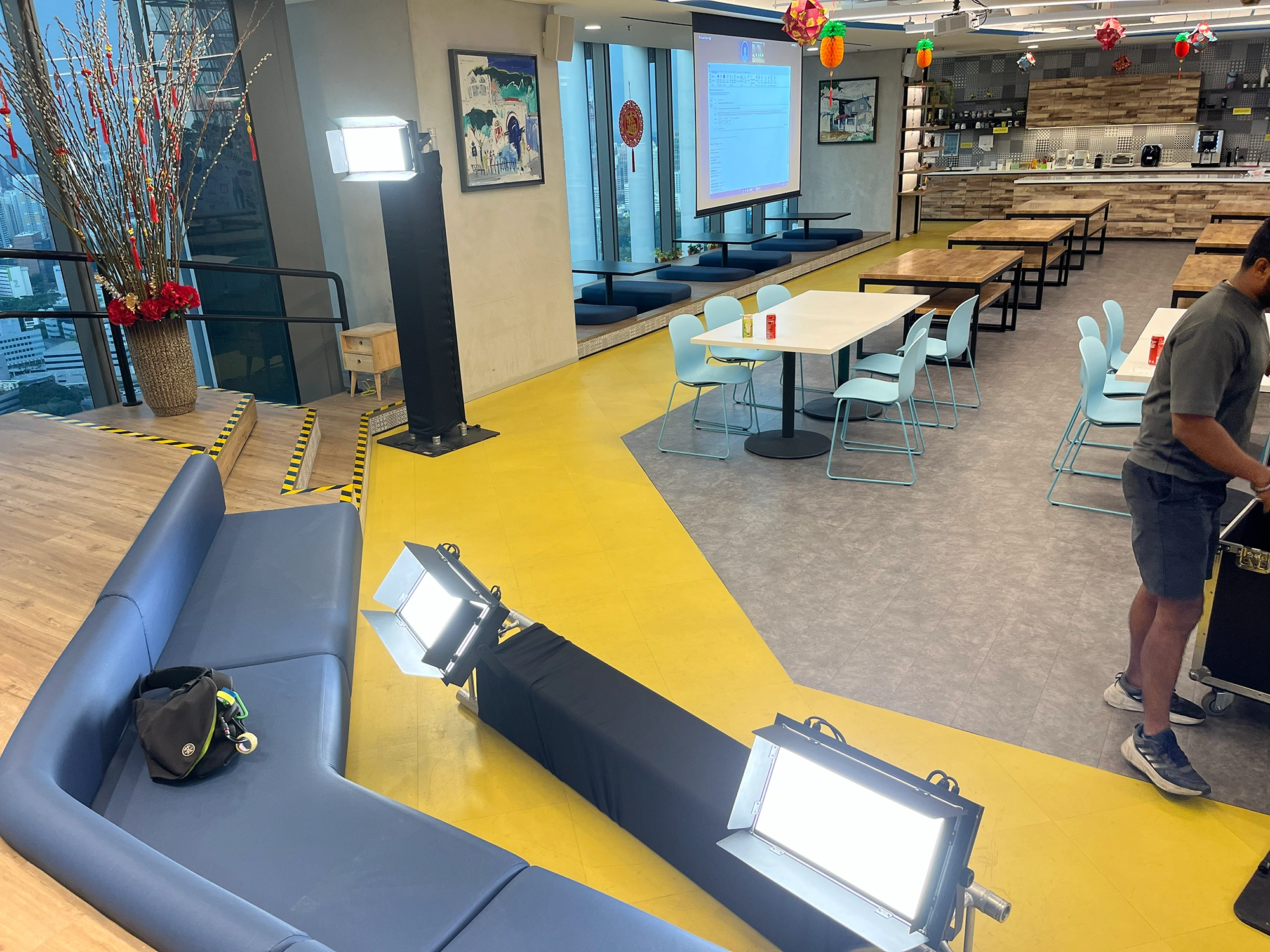 Corporate Townhall Area with Studio Flood Lighting