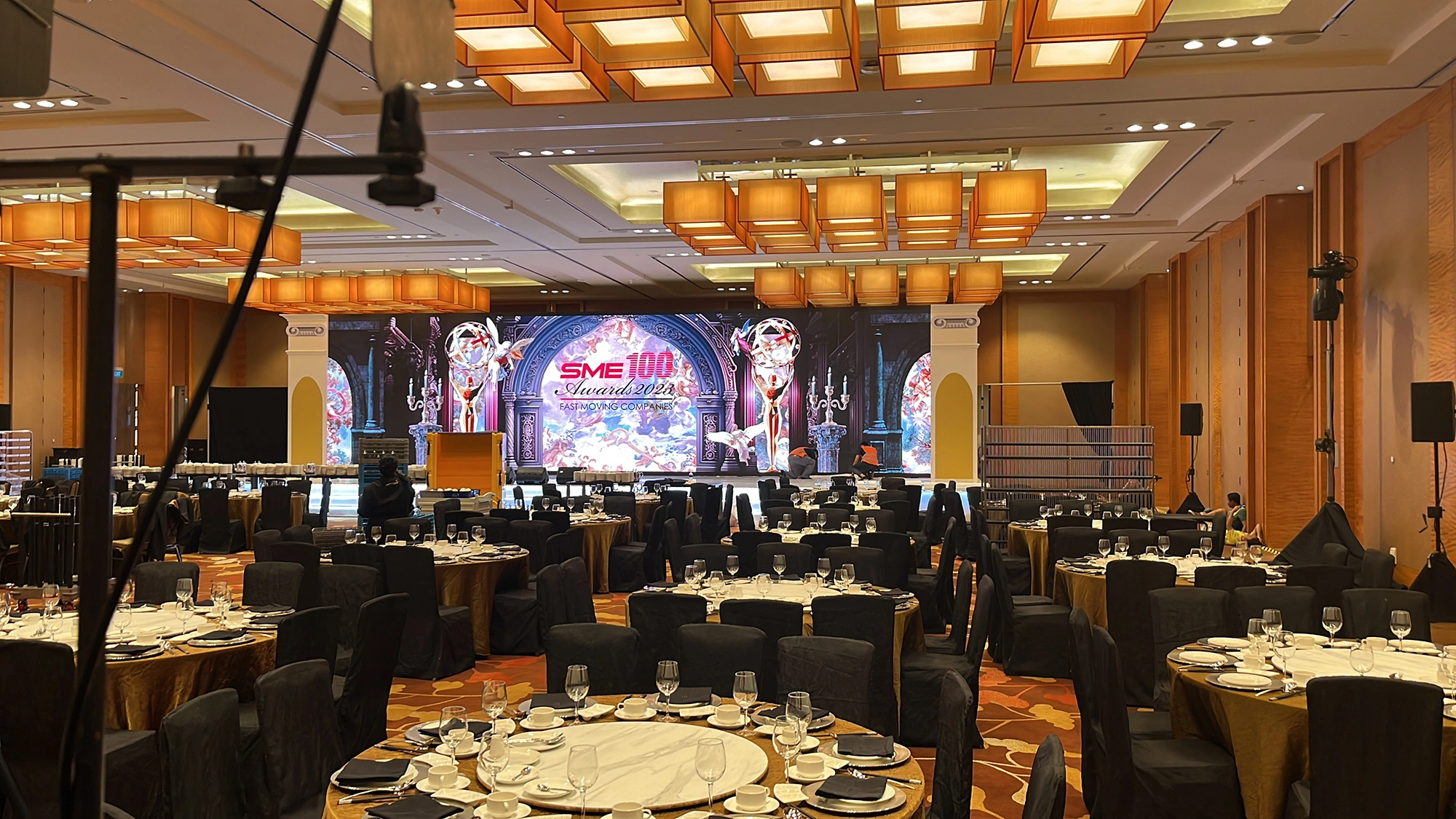 SME100 Awards Gala Dinner Grand Stage LED Setup